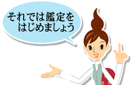 鑑定をはじめましょう